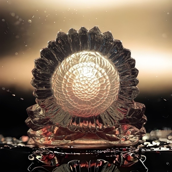 Partylite sunflower tea light or voltive holder, excellent condition, no flaws - Picture 2 of 5